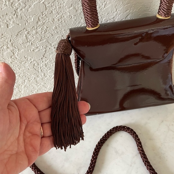 Vintage Patent Leather Braided Shoulder Bag - Picture 7 of 8